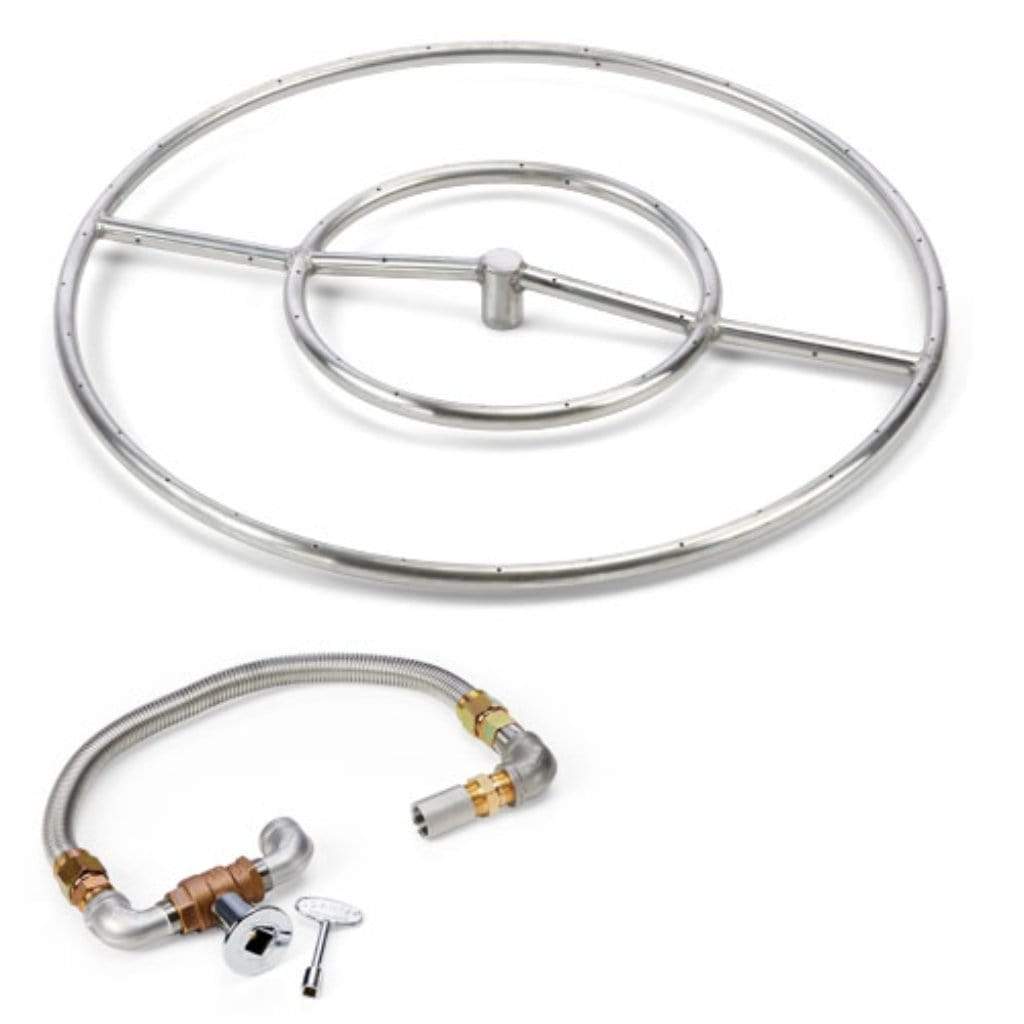 HPC 24" Round Propane Gas Burner Fire Pit Kit