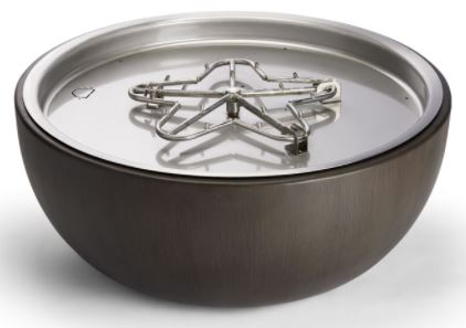 HPC 35" Aluminum Walnut Finish Firebowl Natural Gas