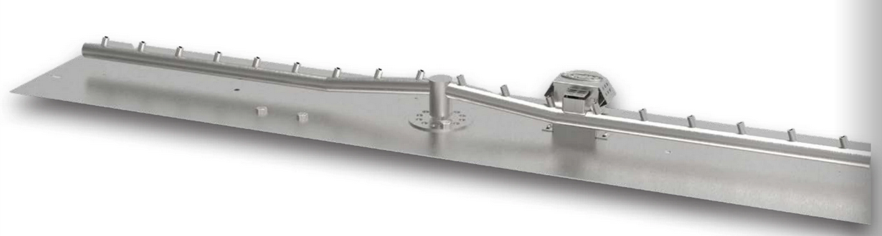 HPC 36" Linear Flat Pan Torpedo T-Burner Natural Gas Electronic Ignition Burner with On/Off Remote