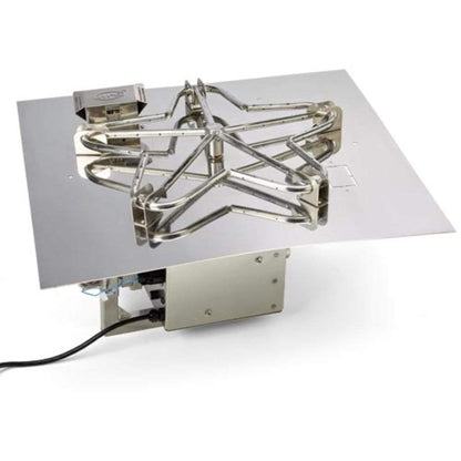HPC 36" Square Flat Pan Electronic Ignition Fire Pit Insert