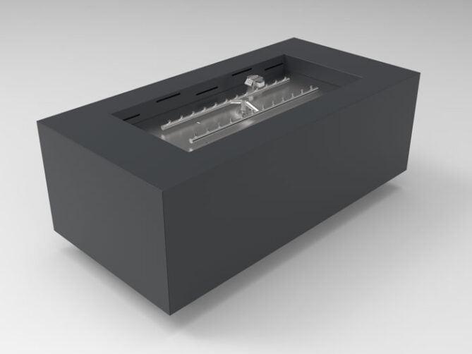 HPC 48" x 24" Powder Coated Gray Rectangular Metal Enclosure with TOR-33X15SSEI-HF-HI/LO-LP/120V