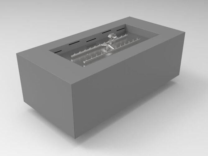 HPC 48" x 24" Powder Coated Pewter Rectangular Metal Enclosure with TOR-33X15SSEI-HF-HI/LO-LP/120V
