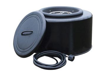 HPC Black Large Portable Fire Pit Propane Gas Portable Fire Pit