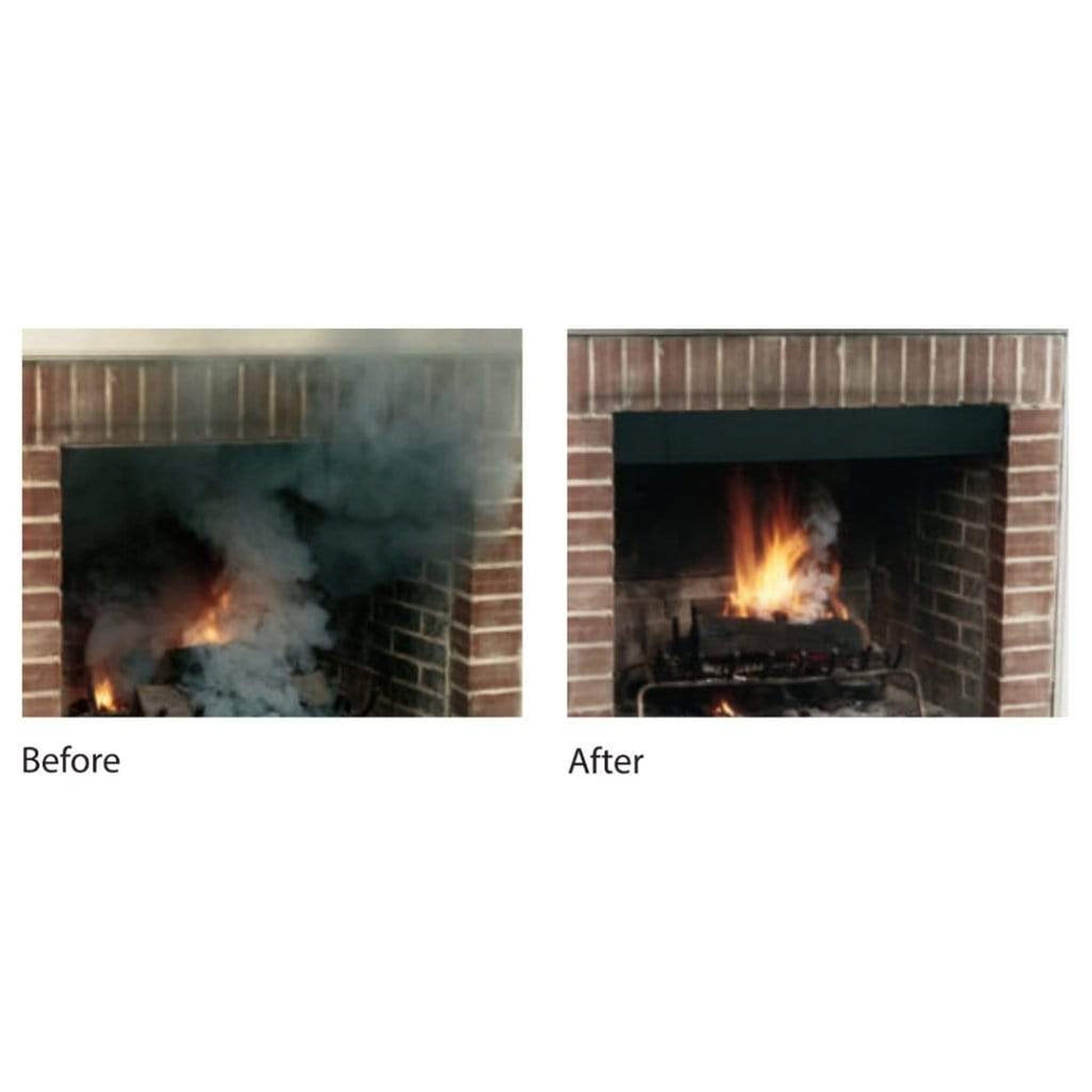 HY-C 8" Black Fireplace Smoke Guard