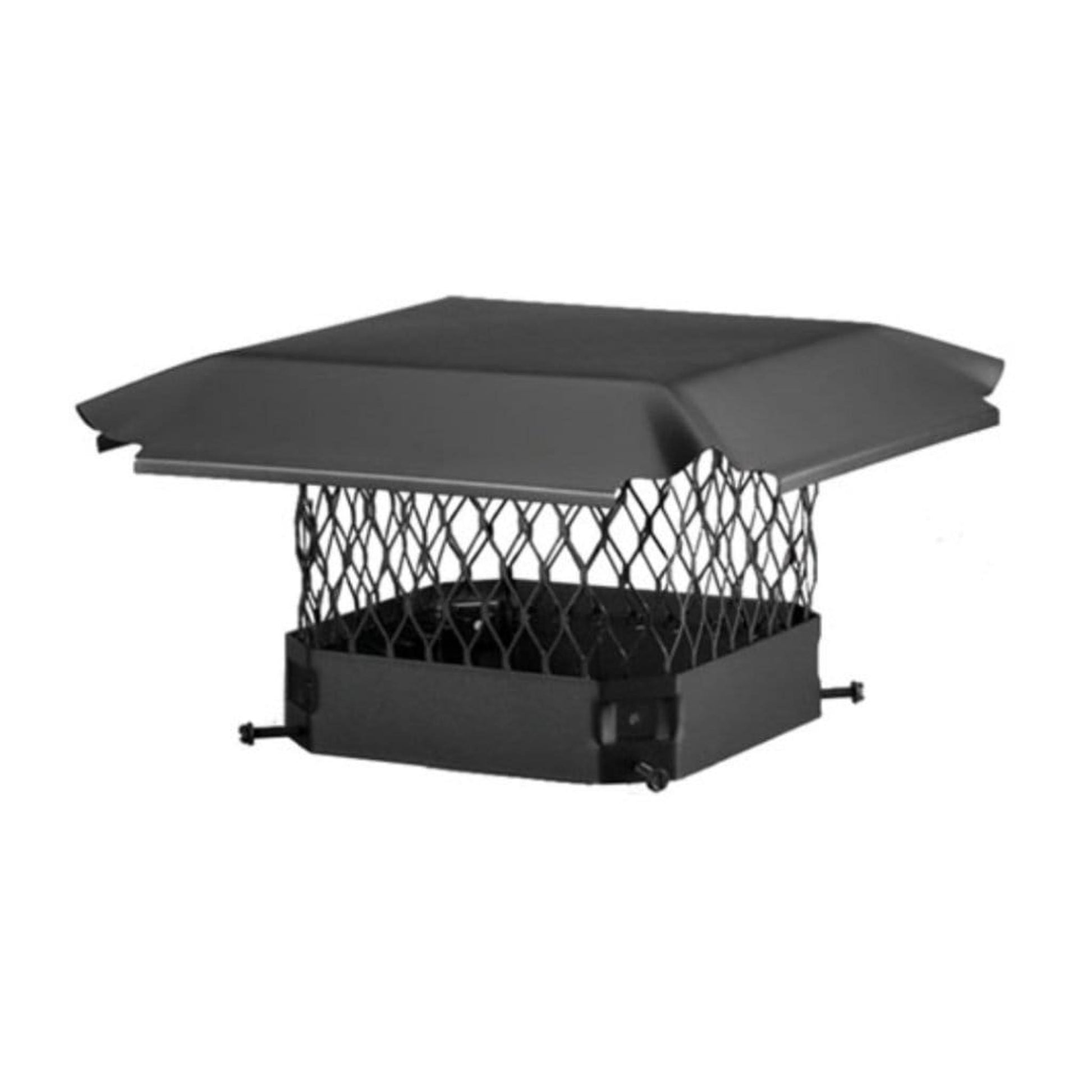 HY-C Draft King Single Flue 9" x 18" Black Galvanized Steel Bolt-On Chimney Cap