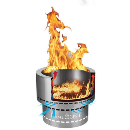 HY-C Flame Genie 13" Stainless Steel Wood Pellet Fire Pit