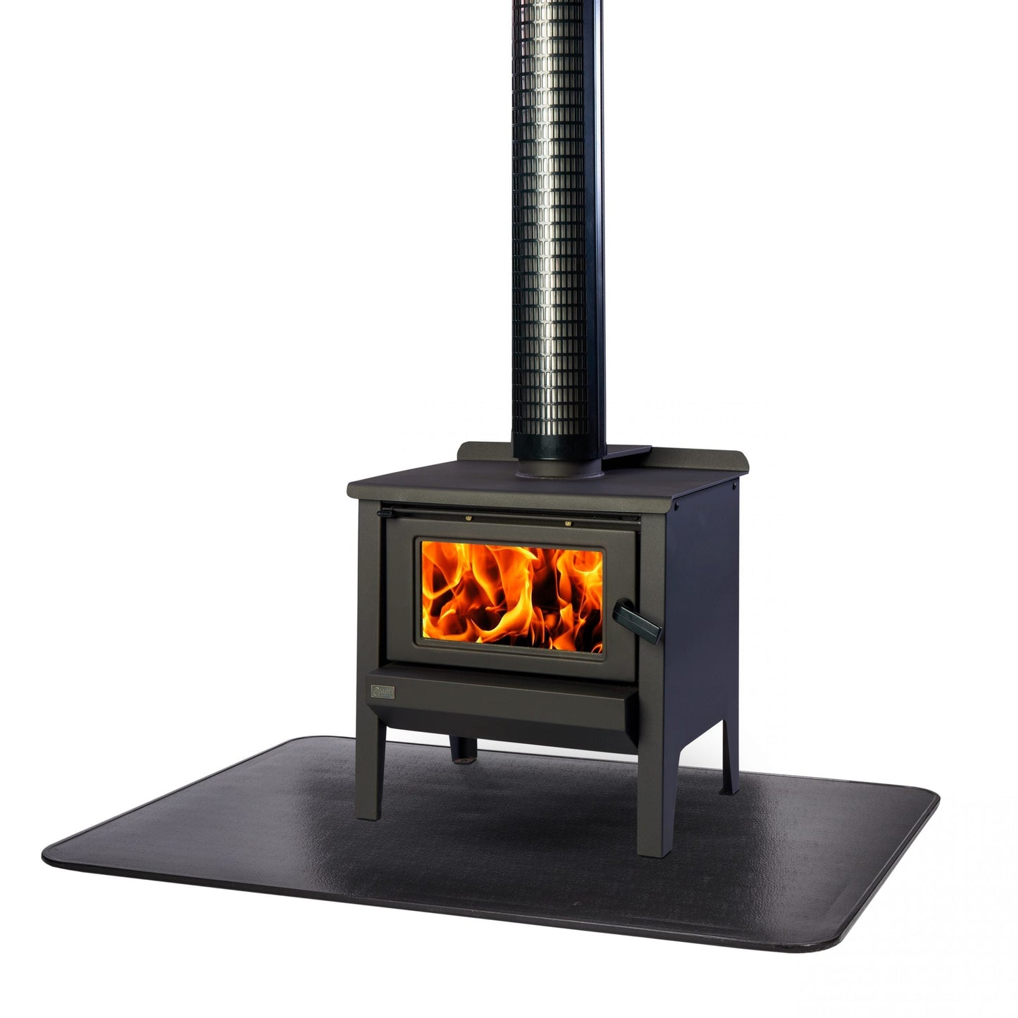HY-C UL1618 Type-2 Hearth Extender 28" x 32" Black Stove Board Overpack Protection