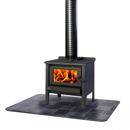 HY-C UL1618 Type-2 Hearth Extender 28" x 32" Gray Slate Stove Board Overpack Protection