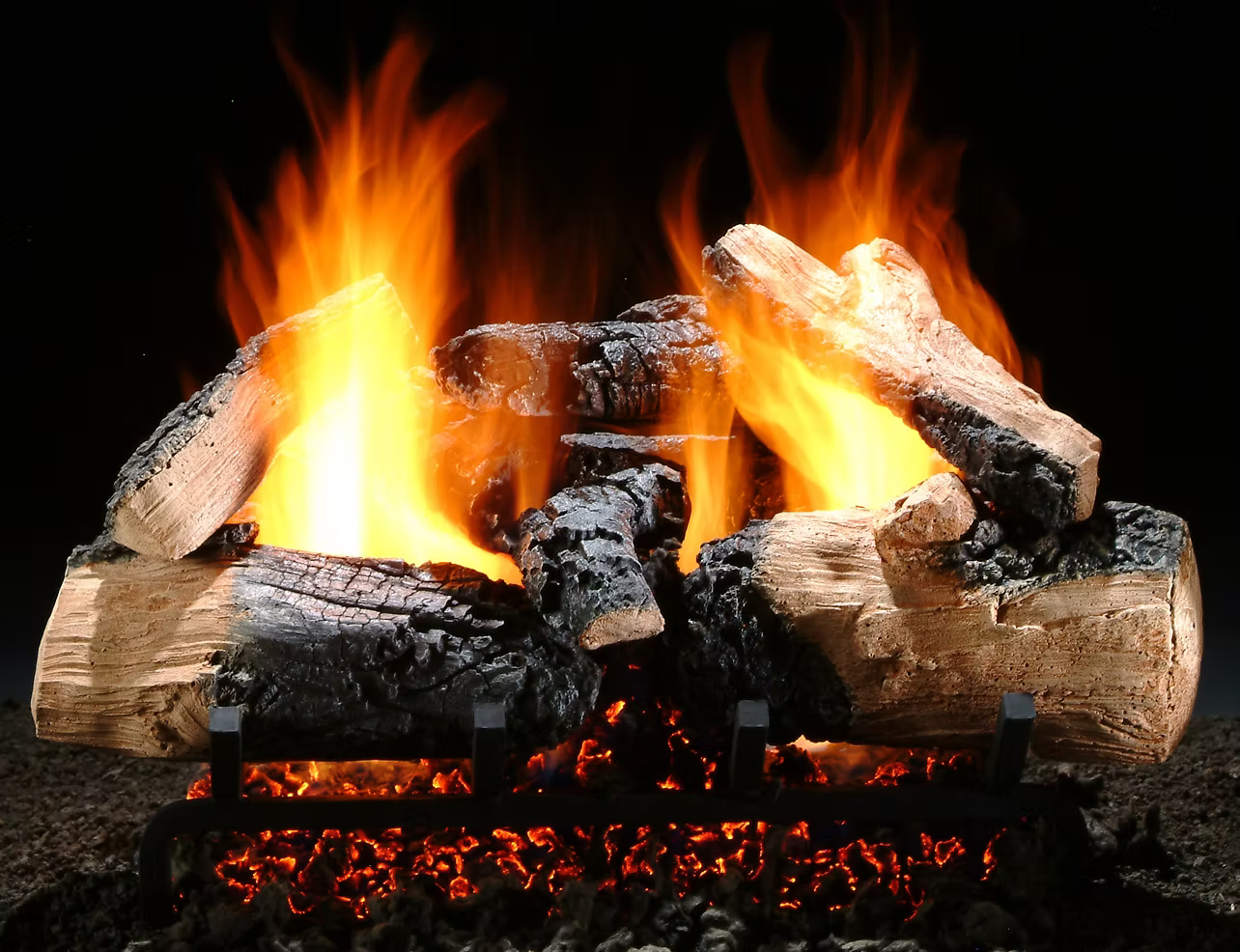 Hargrove Charred Styles 30" See-Thru Twilight Inferno Vented Gas Logs
