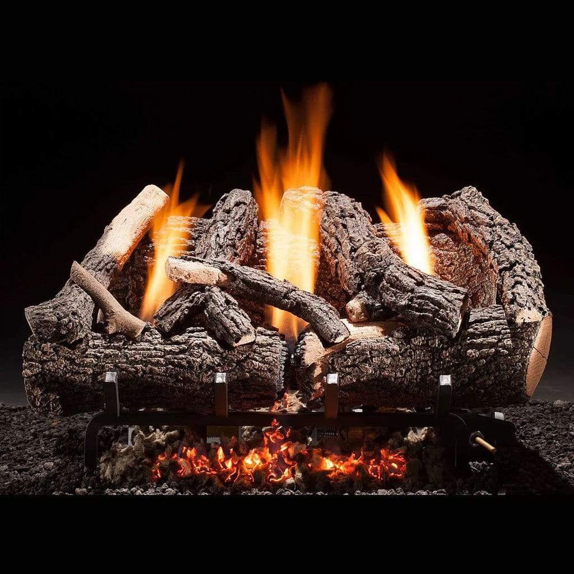 Hargrove Ember Glow 24" Heritage Char Vent-Free Propane Gas Log Set With Manual Valve