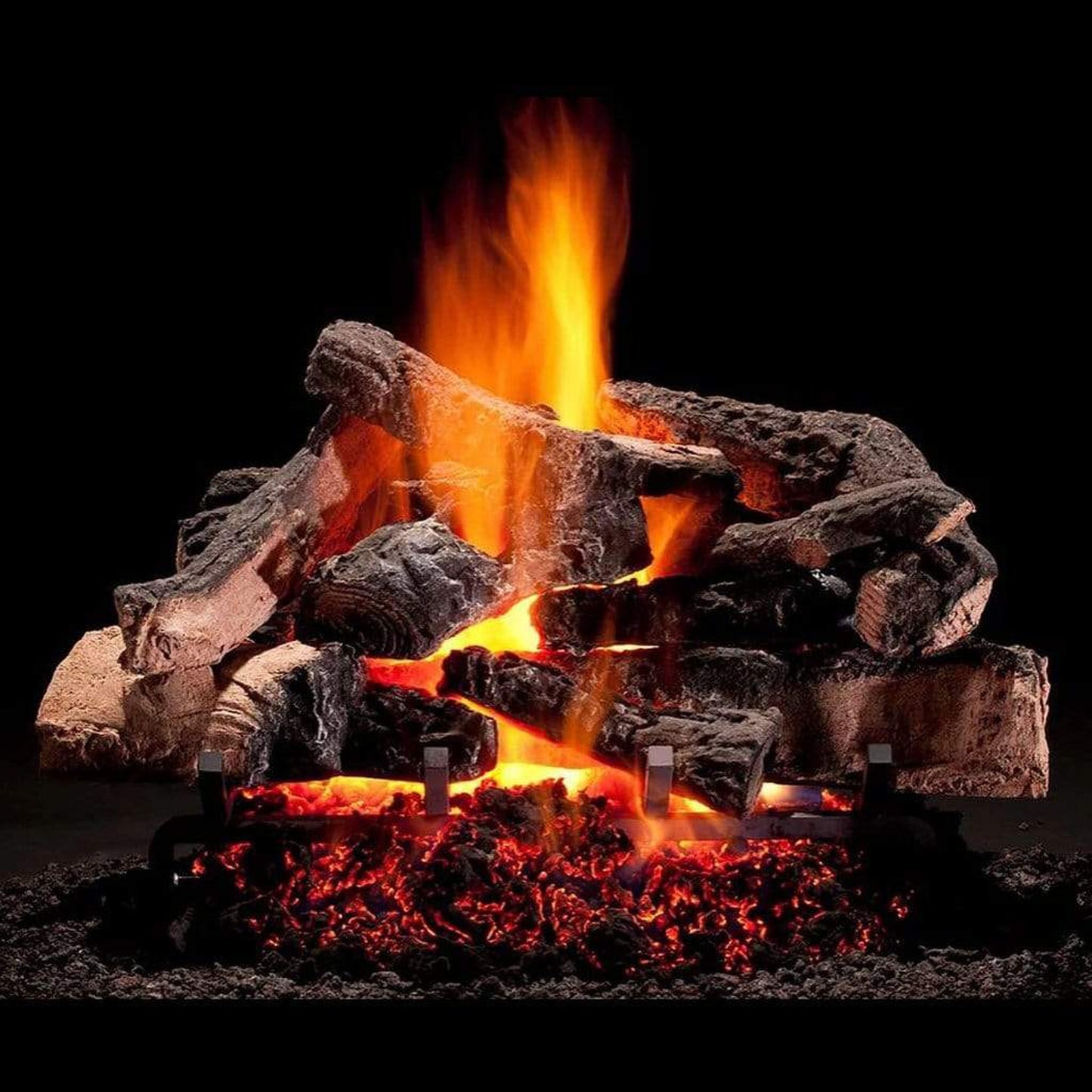 Hargrove Radiant Heat 36" Rustic Timbers Single Side Vented Gas Log