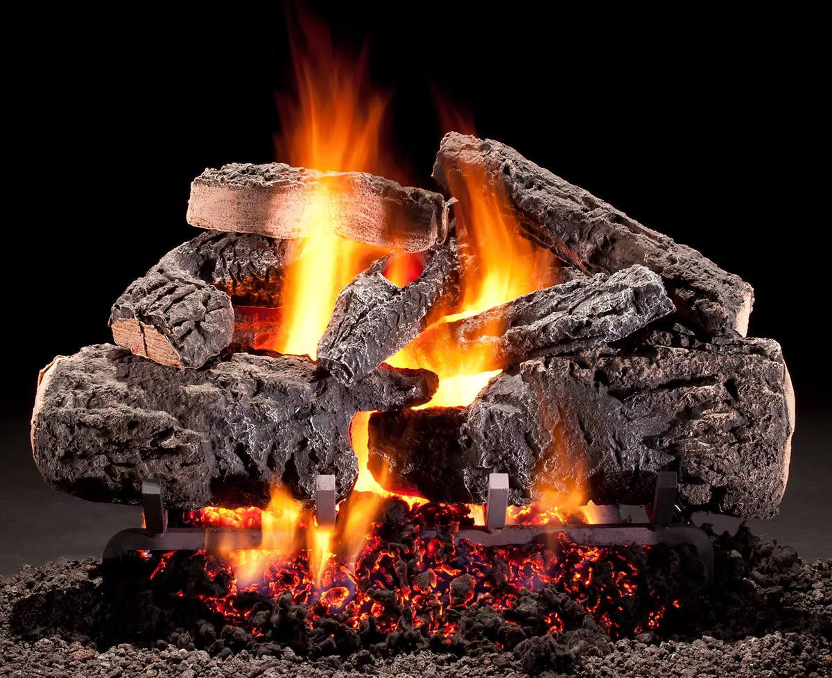 Hargrove Radiant Heat 42" Cross Timber Double Stack Vented Gas Logs