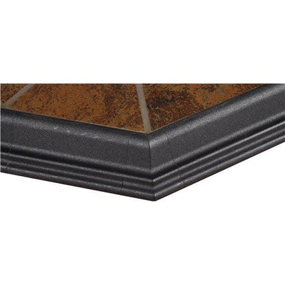 Hearth Classics 40" x 40" Standard Olympic Gray Classic Edge Type 2 Traditional Hearth Board