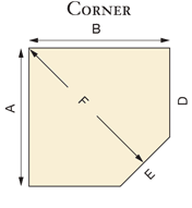 Hearth Classics 48" x 48" Corner Desert Canyon Classic Edge Type 2 Traditional Hearth Board