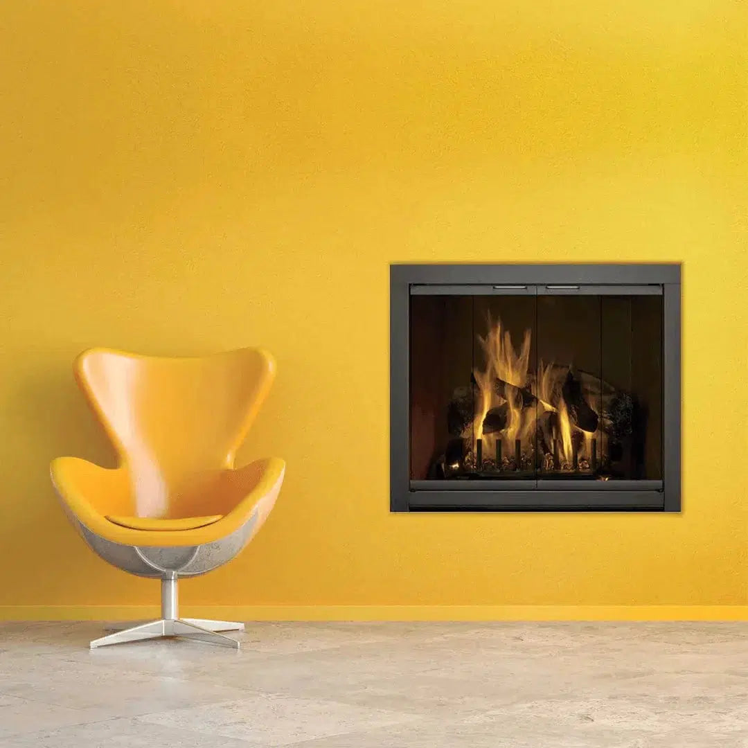 Hearth Craft Grande GR52305 Clear Glass Rustic Black Bi-Fold Fireplace Door