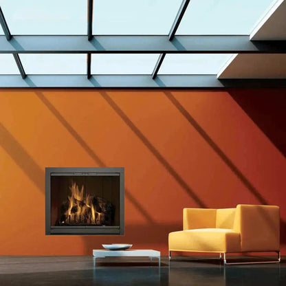 Hearth Craft Grande GR52305 Grey Glass Mahogany Bi-Fold Fireplace Door with Riser Bar