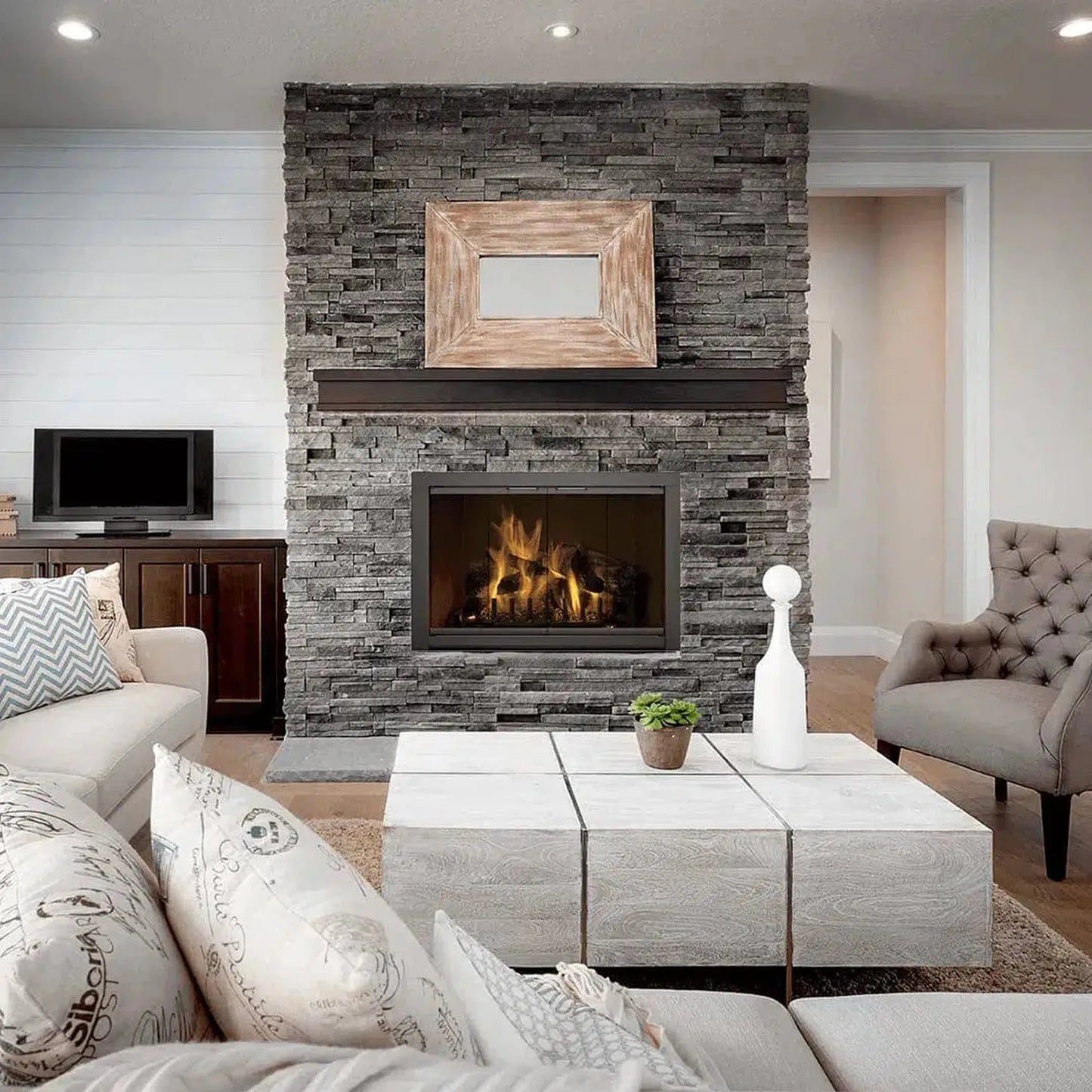 Hearth Craft Piccolo PC34250 Bronze Glass Rustic Black Bi-Fold Fireplace Door