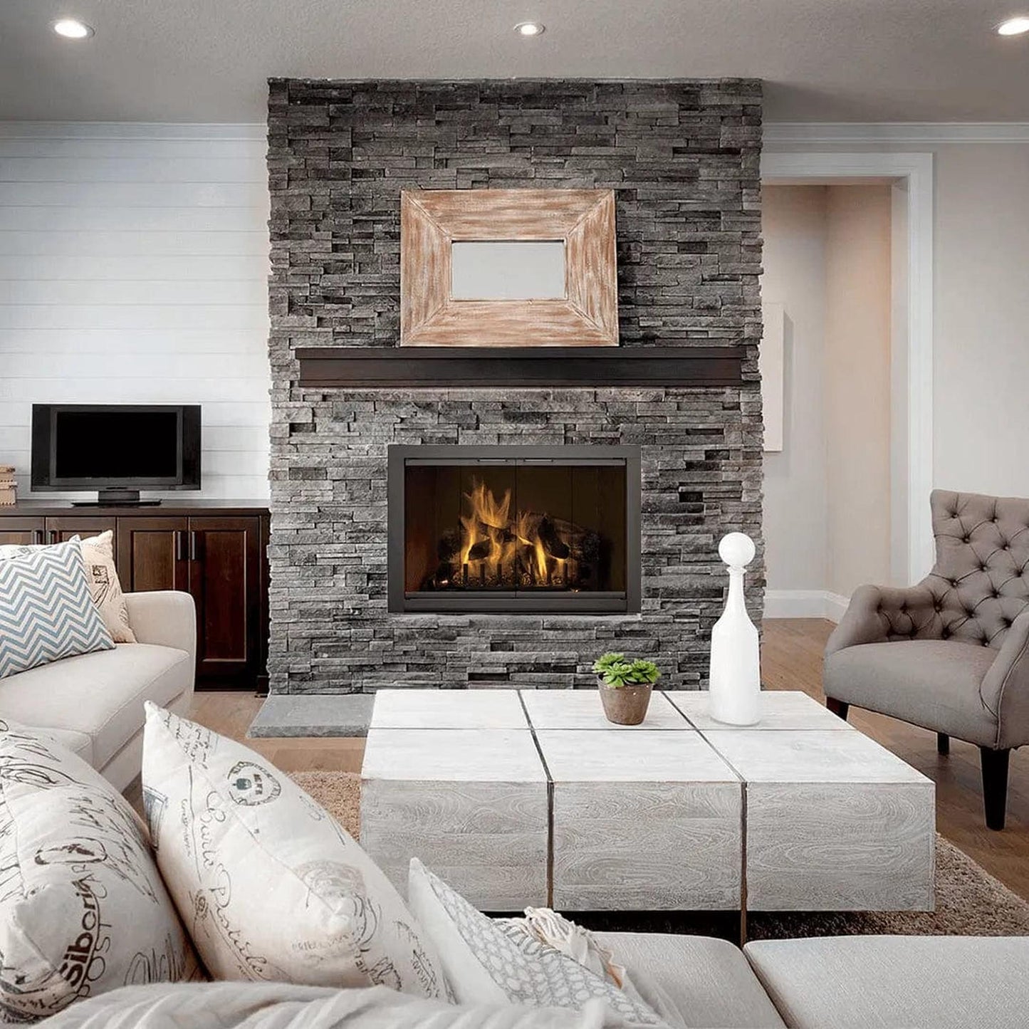 Hearth Craft Piccolo PC40295 Clear Glass Textured Black Bi-Fold Fireplace Door