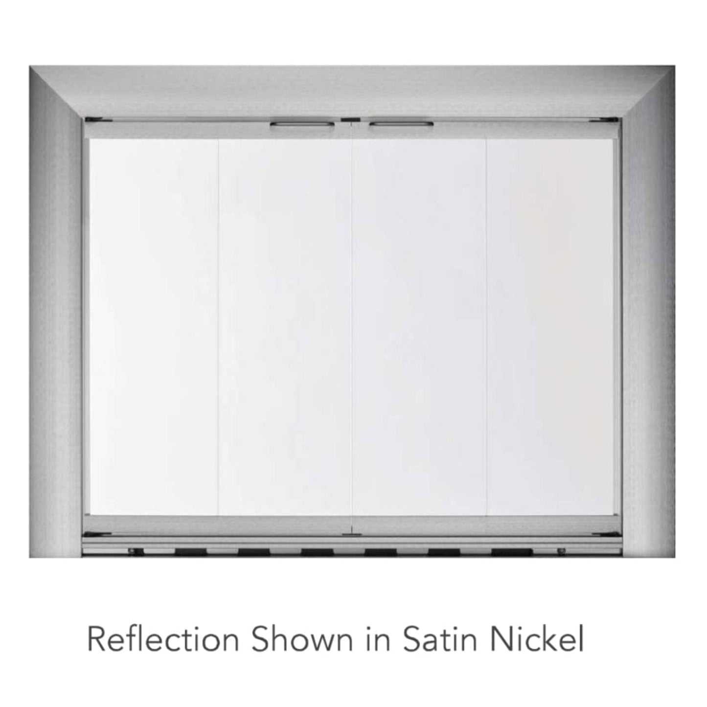 Hearth Craft Reflection RF36265 Bronze Glass Satin Nickel Bi-Fold Fireplace Door