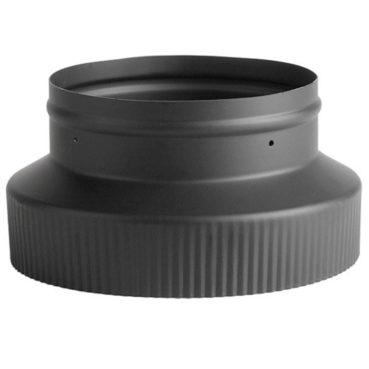 Heatfab 8" Male - 6" Female Black Single Wall 22 Gauge Steel Chimney Pipe Reducer