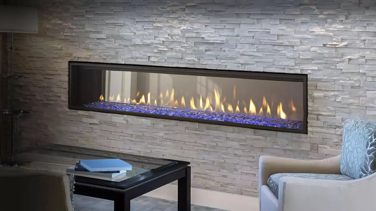 Heatilator Crave See-Through 60" Linear Contemporary Top Direct Vent Natural Gas Fireplace With IntelliFire Touch Ignition System