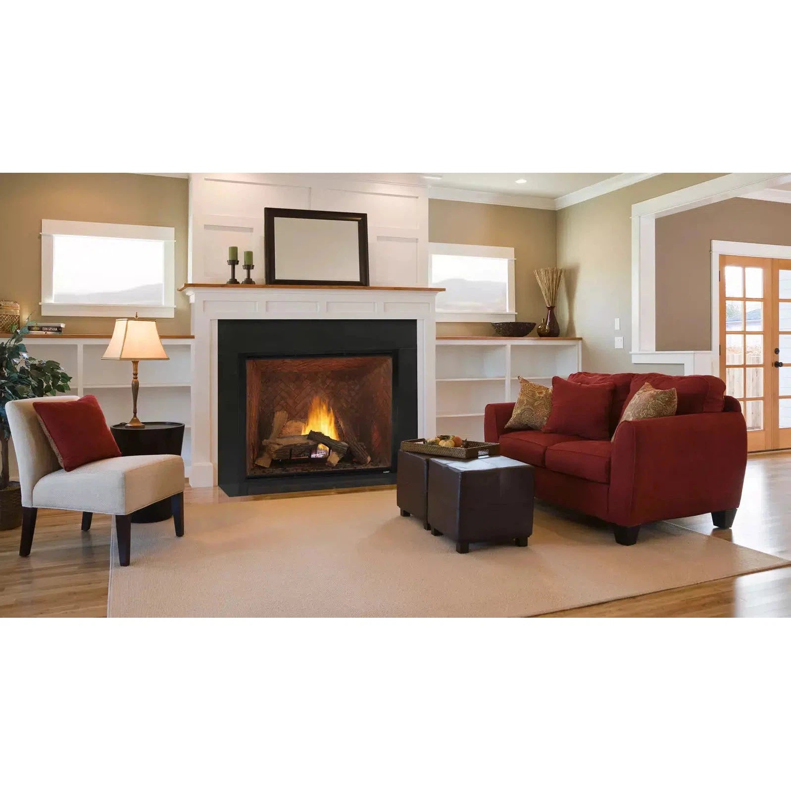 Heatilator Heirloom 50" Traditional Direct Vent Natural Gas Fireplace With Traditional Refractory and IntelliFire Touch Ignition System