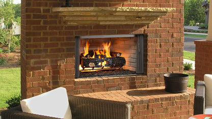 Heatilator Villawood 42" Traditional Outdoor Wood Burning Fireplace With Traditional Refractory