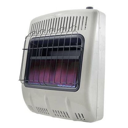 Heatstar 24" 20,000 BTU Blue Flame Vent Free Natural Gas Heater With Thermostat and Blower