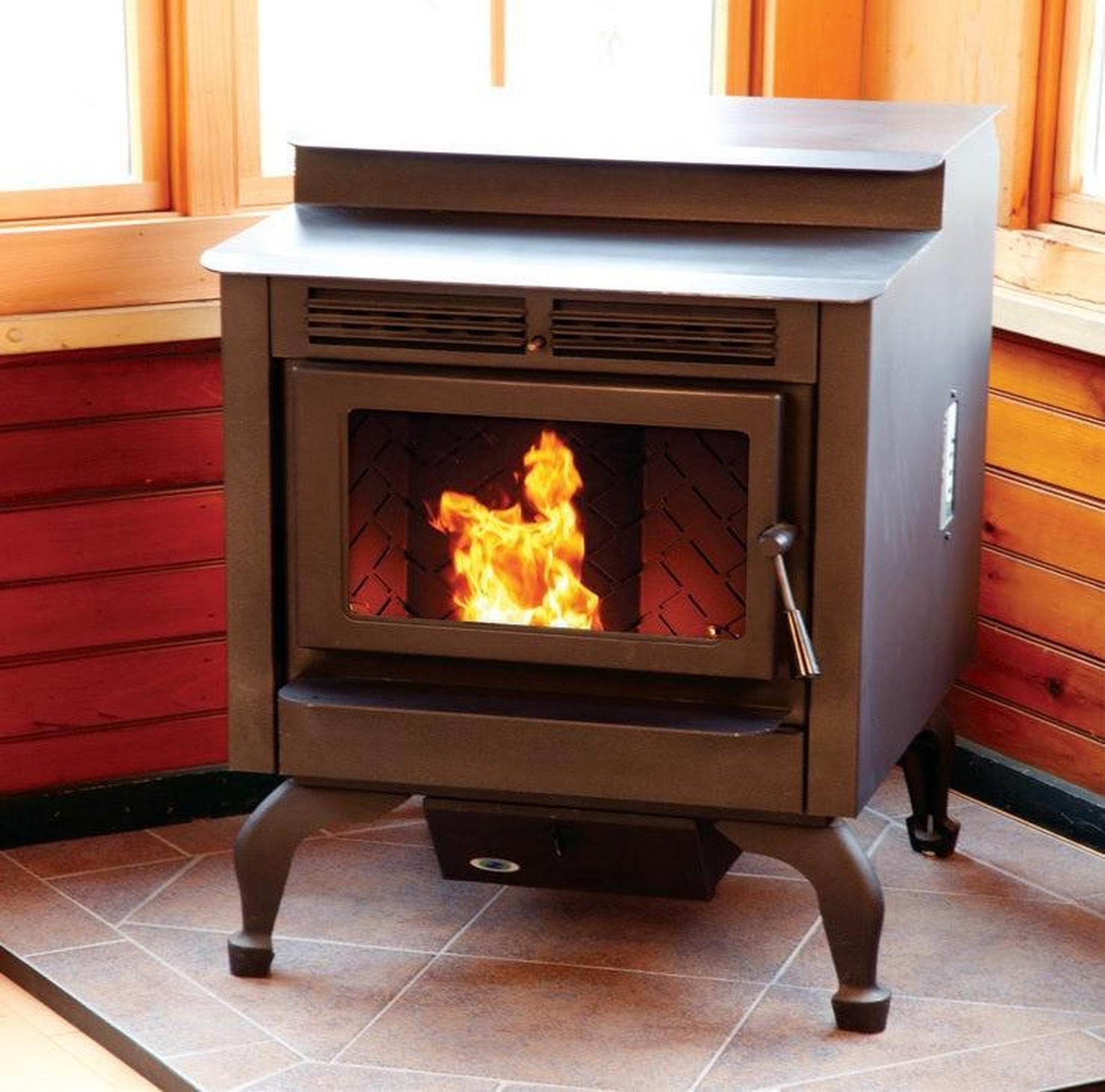 Hudson River Davenport 22" Matte Black Freestanding Pellet Stove