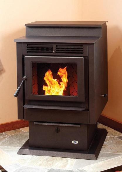 Hudson River Davenport 22" Matte Black Freestanding Pellet Stove
