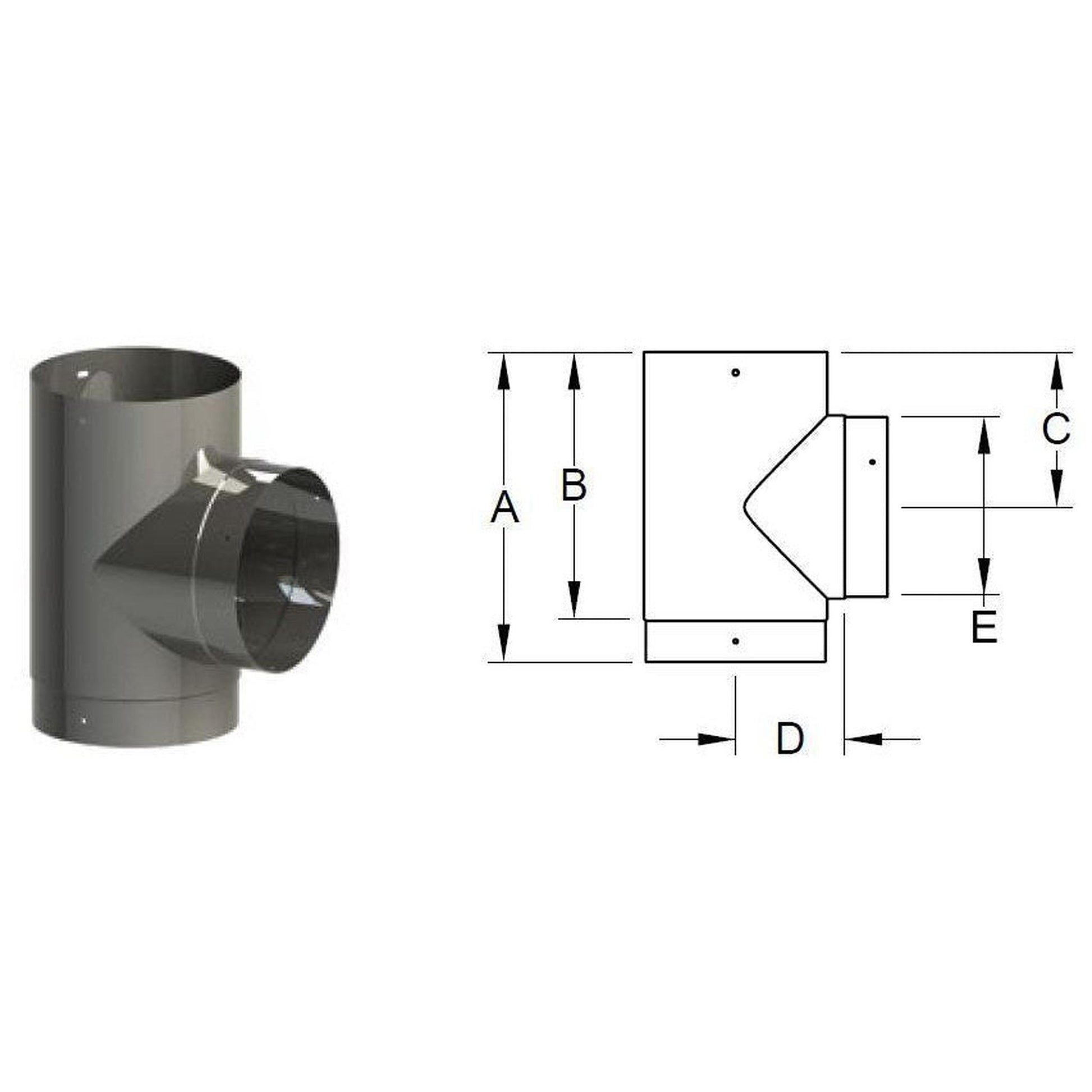 ICC EXCELiner 6" 90-Degree Split Base Tee
