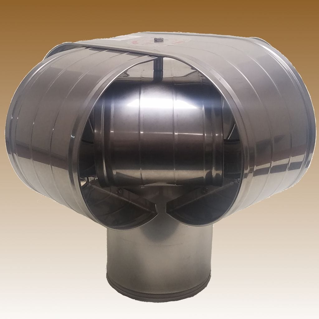 ICP Vacu-Stack 16" Lid 8" Oval Inner Diameter Marine Grade Stainless Steel Wind Chimney Cap