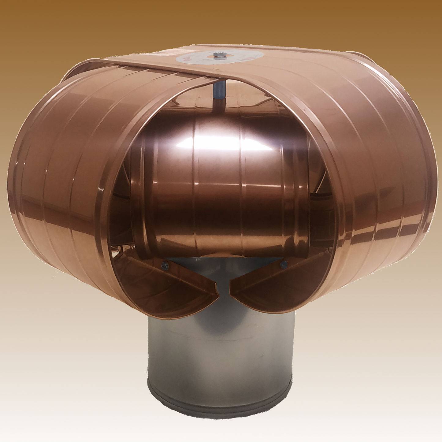 ICP Vacu-Stack 16" Lid 9.5" Inner Diameter Copper Wind Chimney Cap