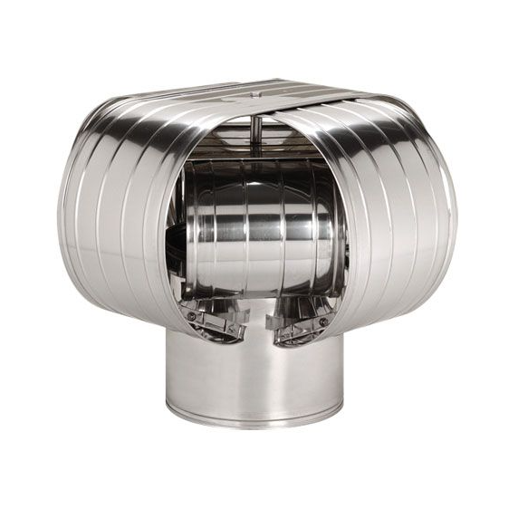 ICP Vacu-Stack 19" Lid 15" Inner Diameter Stainless Steel Wind Chimney Cap