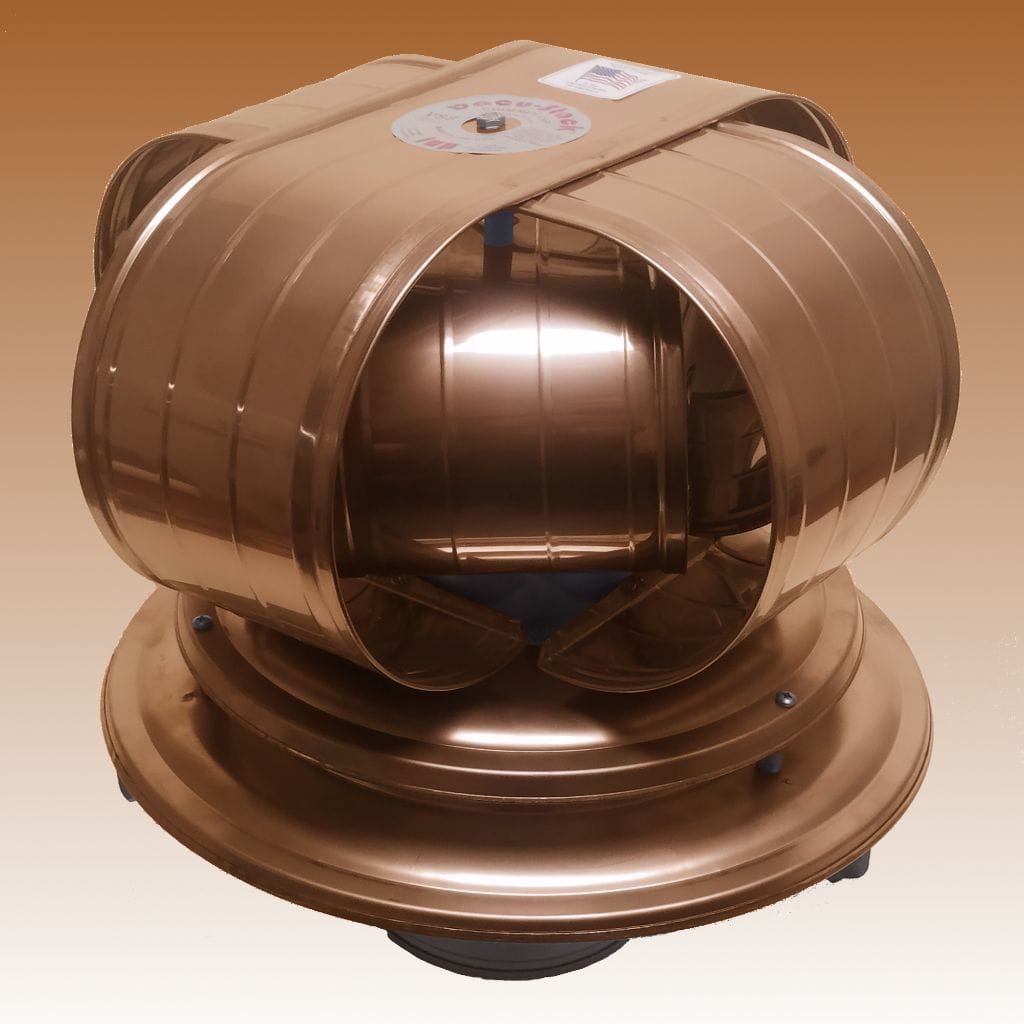 ICP Vacu-Stack Air Cooled 16" Lid 9" Inner Diameter Copper Wind Chimney Cap