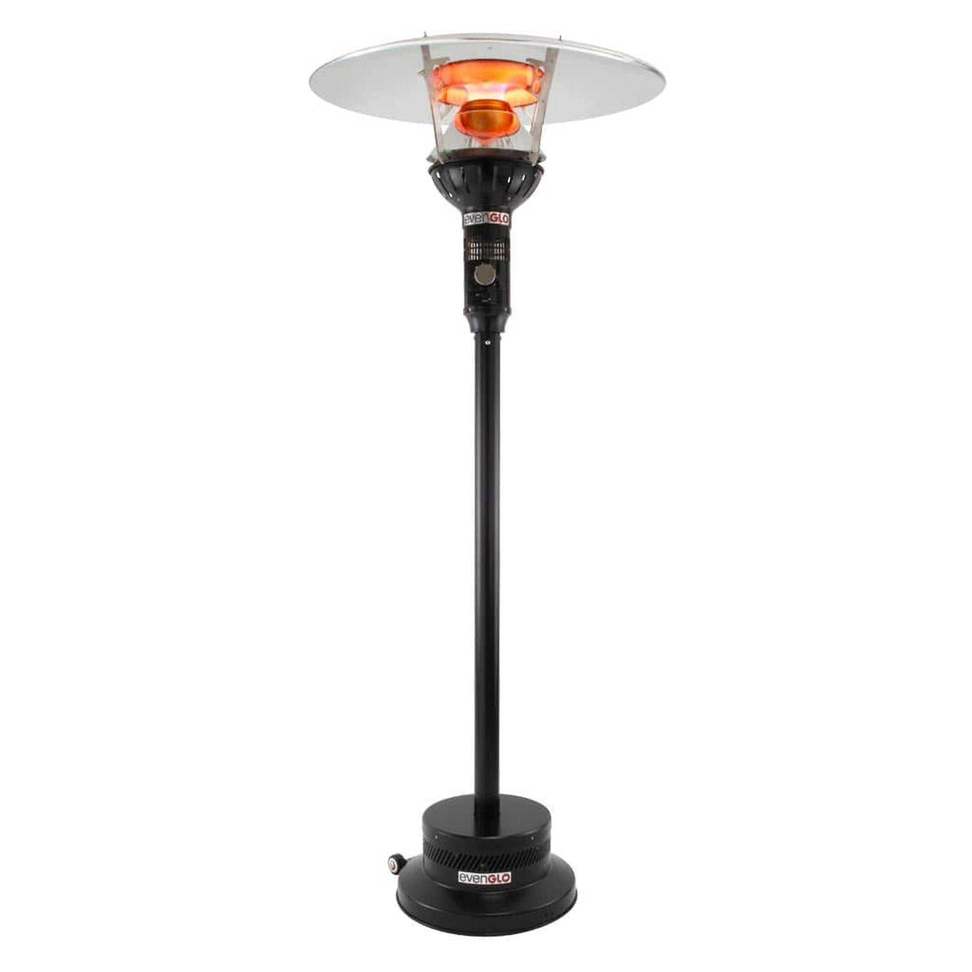 IR Energy evenGLO GA301MP Black Portable Natural Gas Patio Heater With 144" Hose Kit