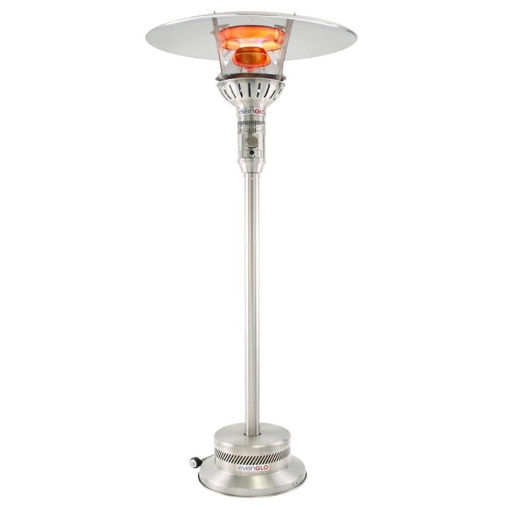 IR Energy evenGLO GA301MP Stainless Steel Portable Natural Gas Patio Heater With 180" Hose Kit