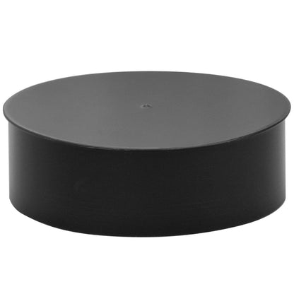 Imperial 6" Black Matt Stove Pipe Round Big End Tee Cap