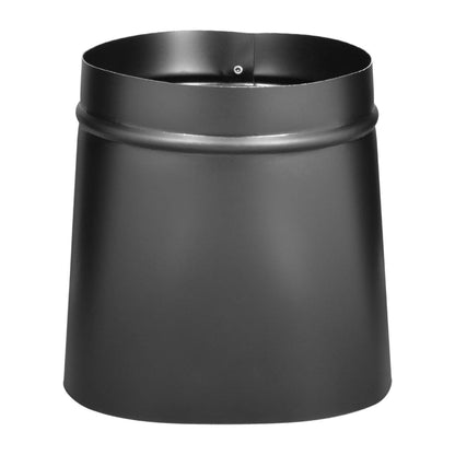 Imperial Black Matt Stove Pipe Oval to Round Connector