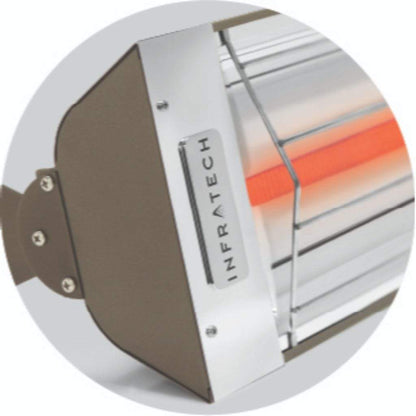 Infratech 33" W-Series Biscuit Single Element 1,500-Watt 120V Patio Heater - W1512BI