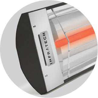 Infratech Comfort CD Series 48" Black 5200W 208V Dual Element Wall/CeiIing Mounted Electric Infrared Patio Heater