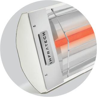 Infratech Comfort CD Series 48" White 5200W 480V Dual Element Wall/CeiIing Mounted Electric Infrared Patio Heater