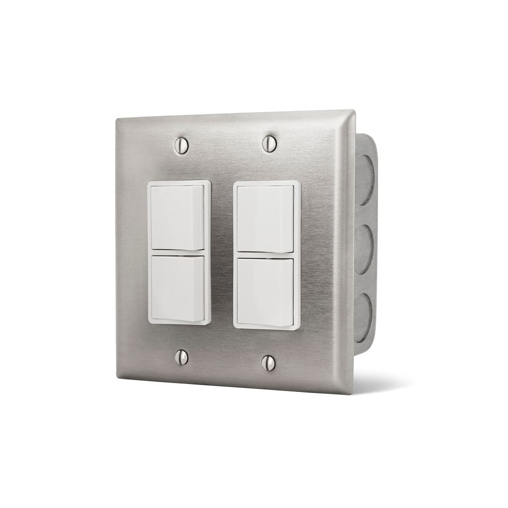 Infratech Comfort Dual Duplex Switch Wall Plate w/ Gang Box