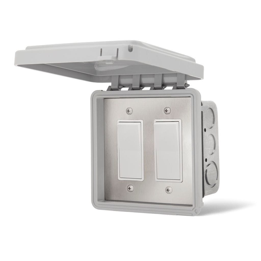 Infratech Comfort Dual On/Off Switch Flush Mount w/ Weatherproof Cover