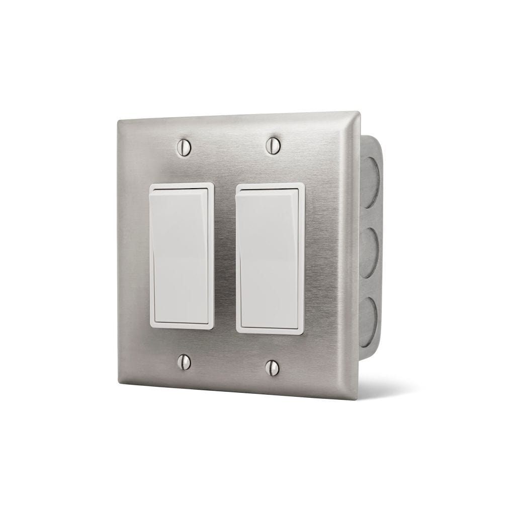 Infratech Comfort Simple On/Off Switch – Dual SS Wall Plate with Gang Box