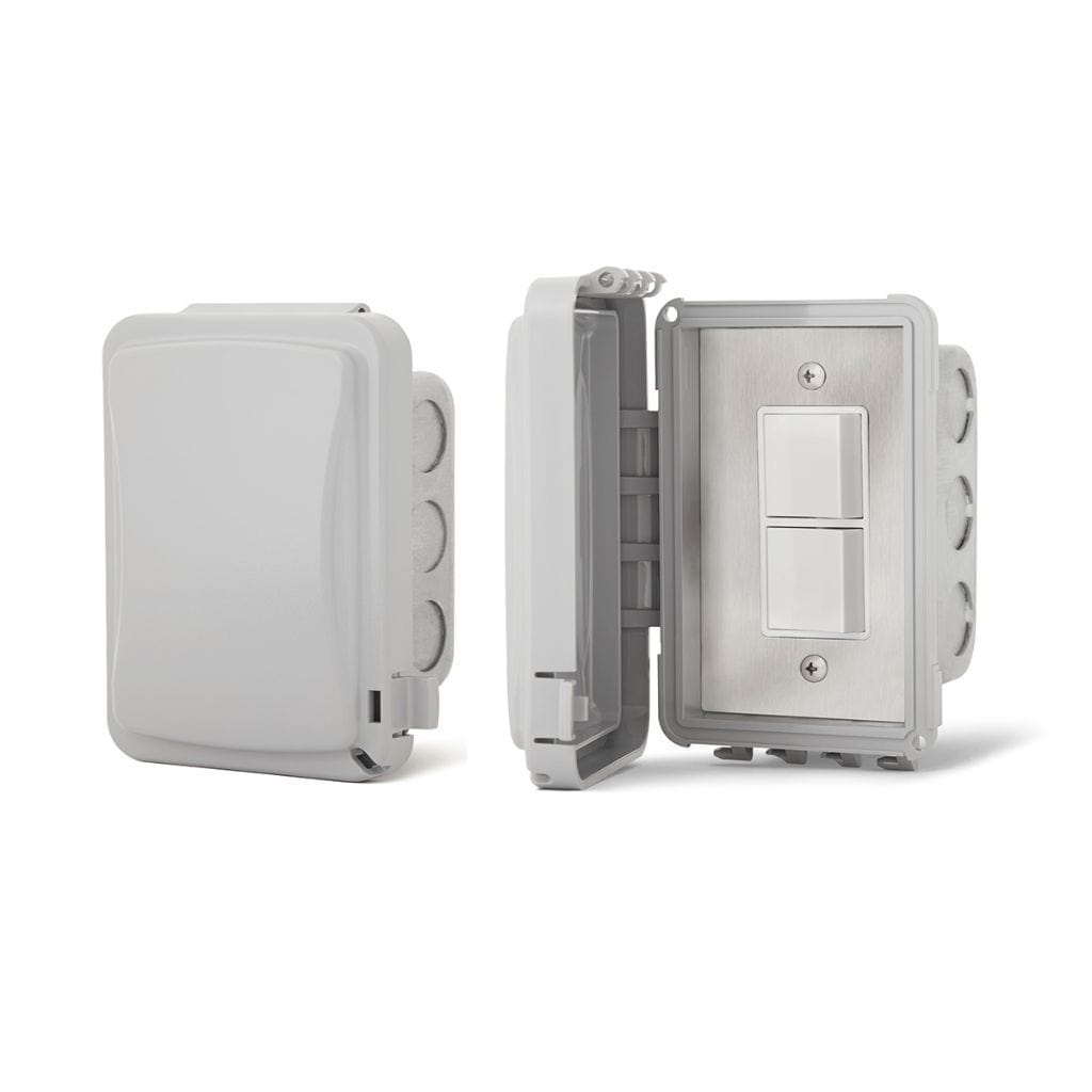 Infratech Comfort Single Duplex Switch Flush Mount w/ Weatherproof Cover