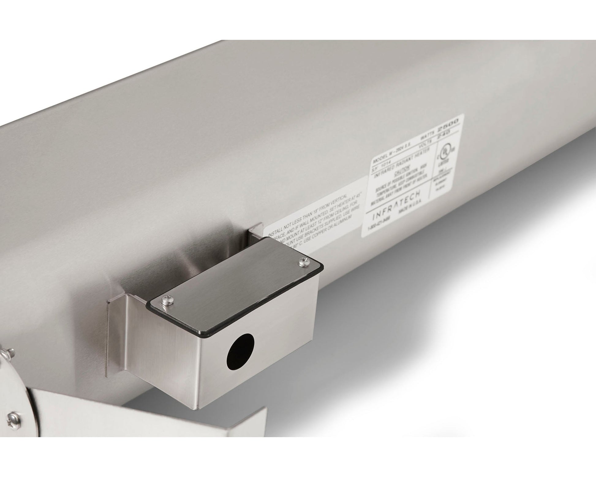 Infratech Comfort W Series 48" Grey 2600W 208V Single Element Wall/CeiIing Mounted Electric Infrared Patio Heater