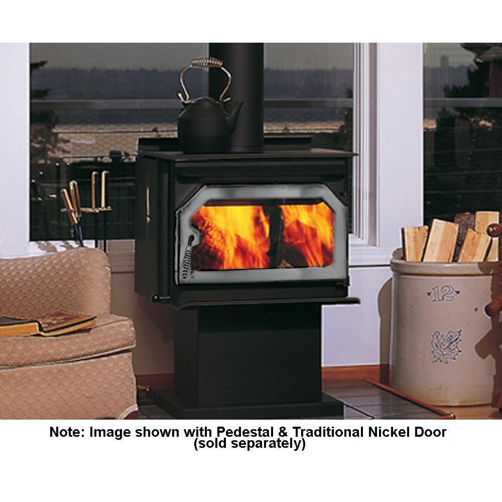 IronStrike Striker S160 Freestanding Wood Burning Stove With Black Arched Door