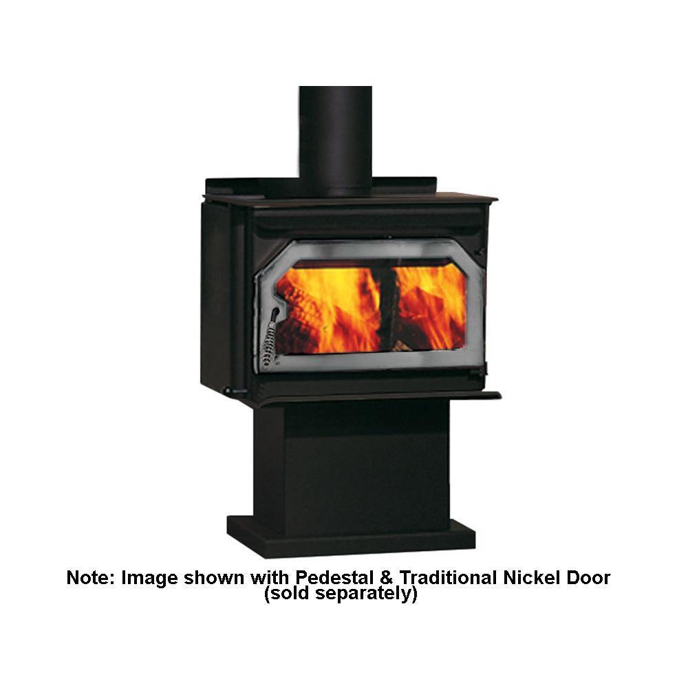 IronStrike Striker S160 Freestanding Wood Burning Stove With Black Arched Door