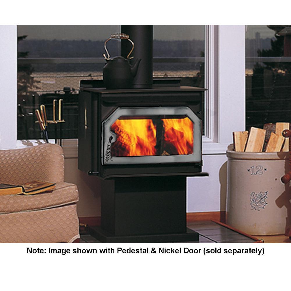 IronStrike Striker S160 Freestanding Wood Burning Stove With Black Traditional Door